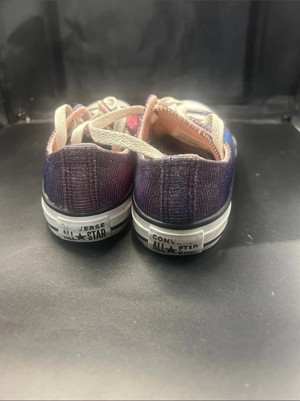 Converse Kids Glitter Low-Top Sneakers in Shimmering Purple